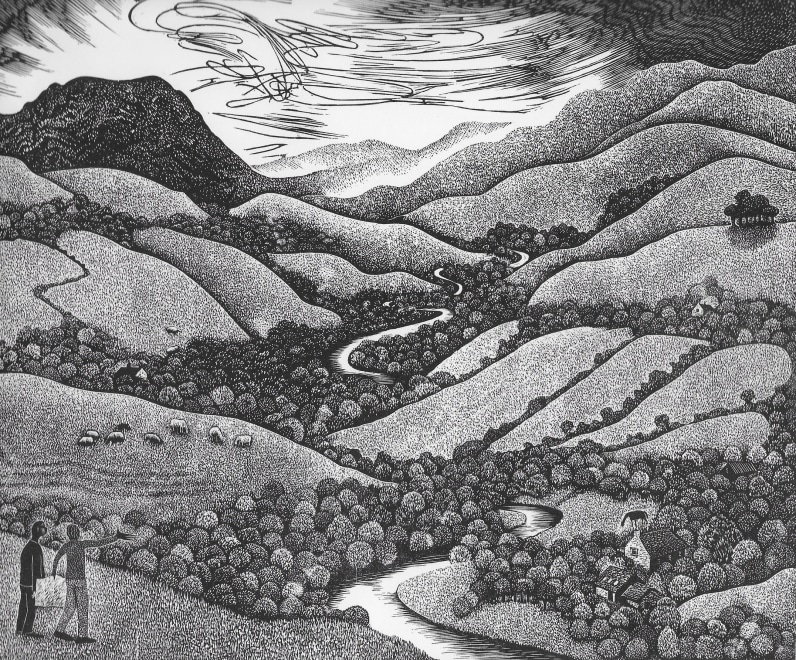 Perfect, Just Ripe, wood engraving