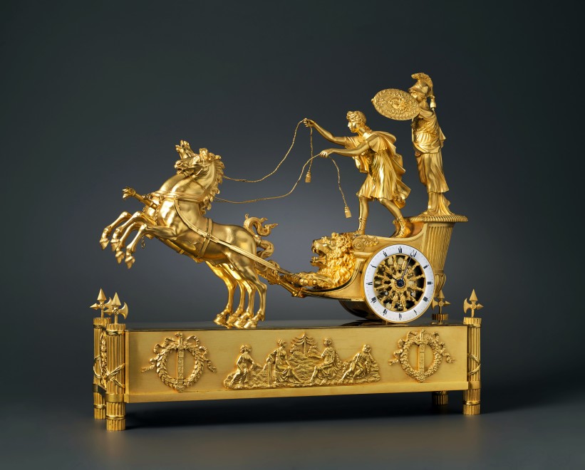 An Empire chariot clock, attributed to Jean-André Reiche