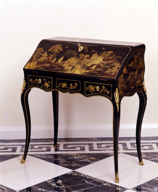 A Louis XV  bureau de pente by Charles Chevallier