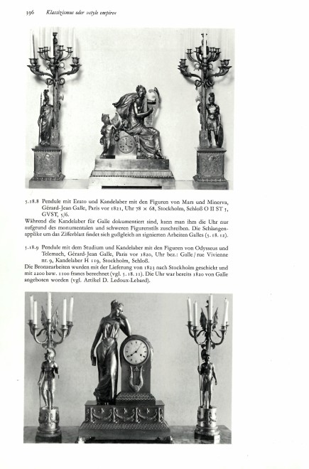 A pair of Empire six-light candelabra attributed to Claude Galle or his son Gérard-Jean Galle