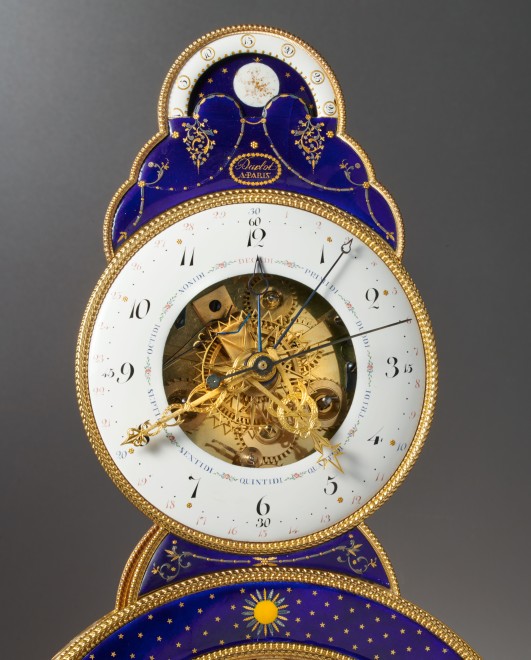 A Directoire skeleton clock of eight day duration by Darlot 