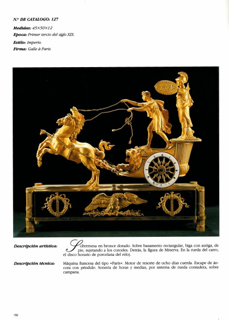 An Empire chariot clock, attributed to Jean-André Reiche