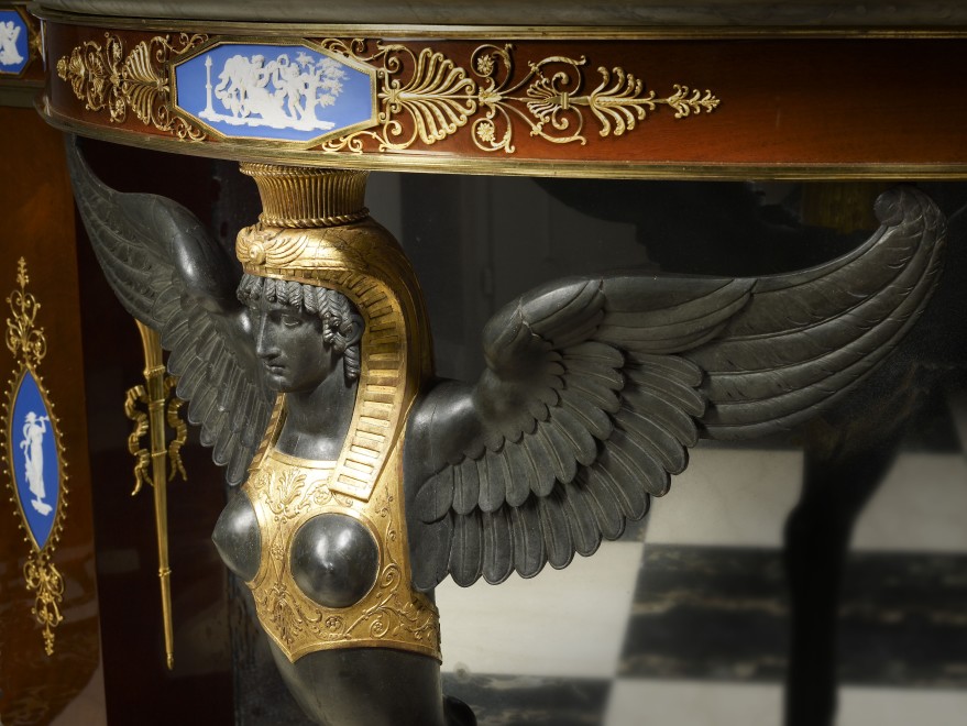 An Empire console, attributed to Martin Eloi Lignereux, Adam Weisweiler and Pierre-Philippe Thomire
