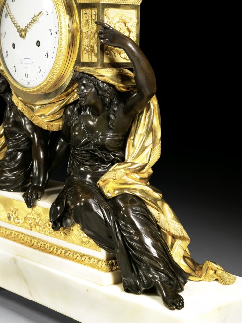 A late Louis XVI  mantel clock movement by Charles-Guillaume Manière, the case attributed to François Rémond