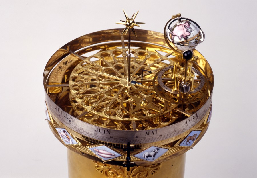 An early 19th Century Swiss planetarium clock, by François Ducommun