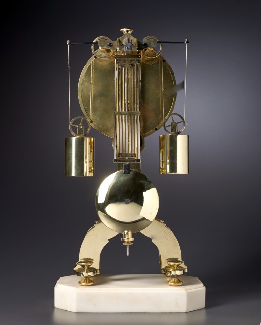 A Directoire weight driven skeletonised table regulator clock of fourteen day duration by Lépine