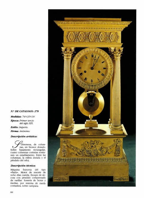 A late Empire table regulator by Comminges