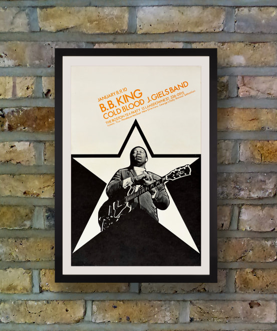 B.B. King Concert Poster for the Boston Tea Party