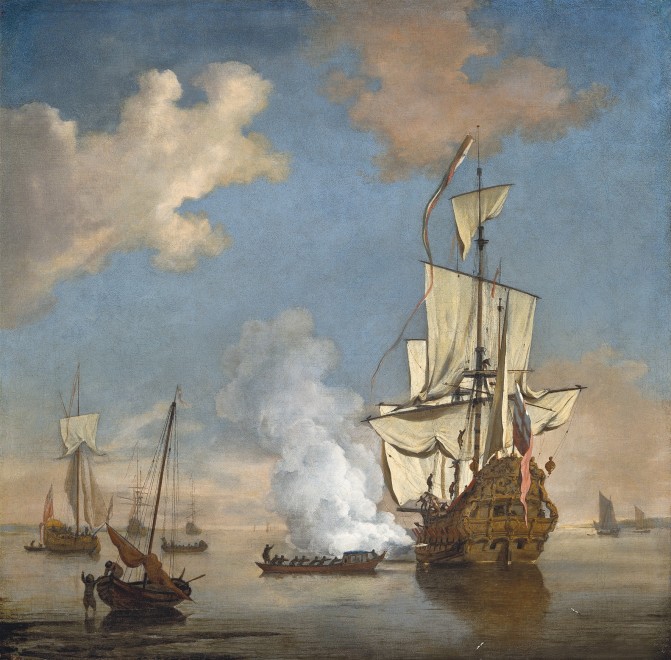 Cornelis Van de Velde, Evening Gun