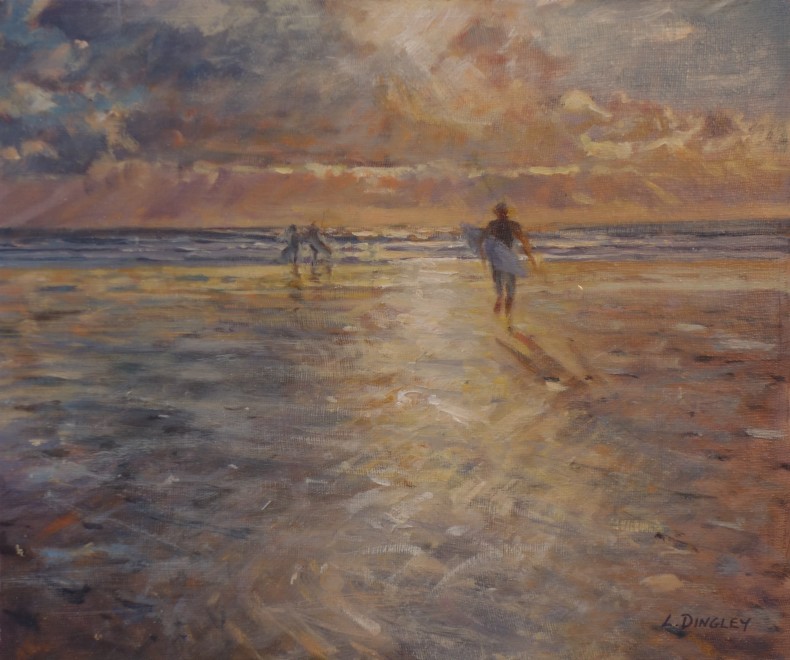 Laurence Dingley, Evening Surf, N. Cornwall