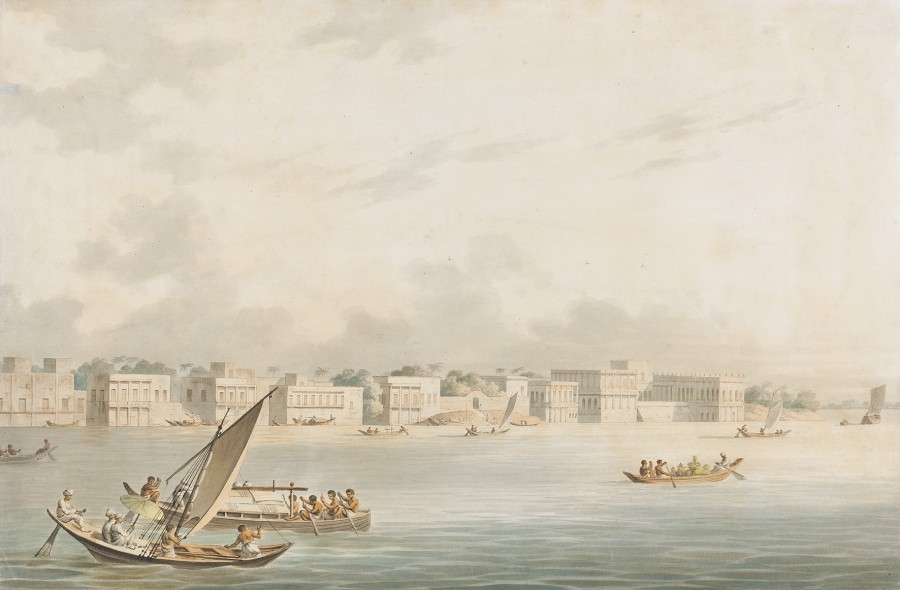 Company School, South view of Chinsura, near Calcutta. c.1809
