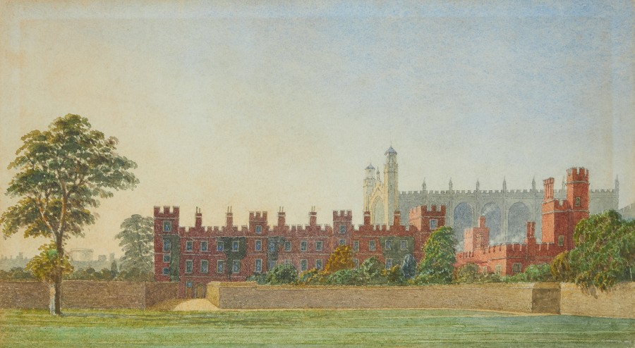 George Pyne, Eton College with the Chapel beyond, evening light