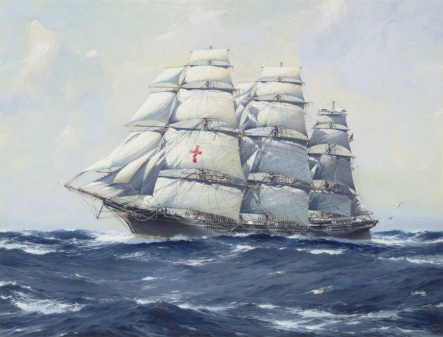 Jack Spurling, The Yankee packet, Dreadnought in full sail