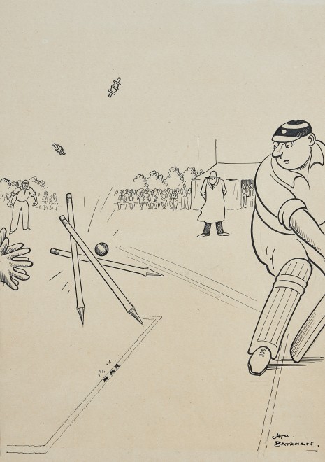 Henry Mayo Bateman, Cricket - Bowled 'im