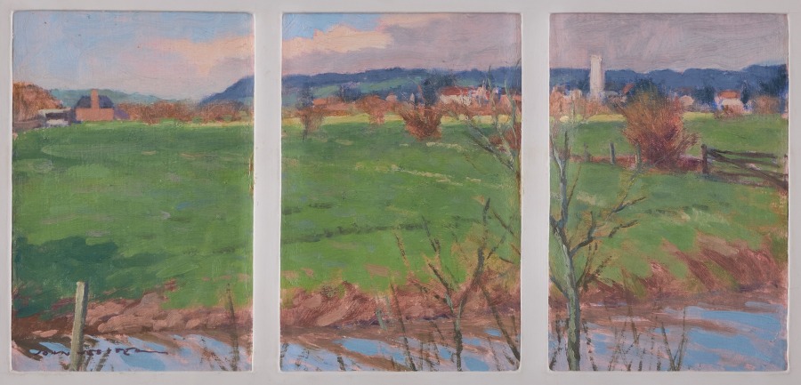 John Webster, Triptych from Muchelney, Langport