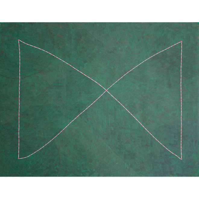 山洋平，《wind catcher》，2025，布面丙烯和墨水，130cm x 162cm  Yohei Yama, wind catcher, 2025, Acrylic and ink on canvas, 130cm x 162cm