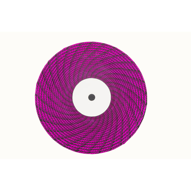 山洋平，《Vital Sign (purple)》，2015，布面丙烯和墨水，40 cm x 40 cm  Yohei Yama, Vital Sign (Purple), 2015, Acrylic and ink on canvas, 40 cm x 40 cm
