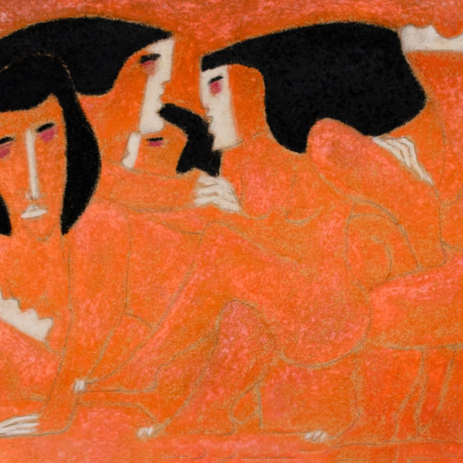 Miguel Angel Batalla, Human Wave Series V (Orange), 1986