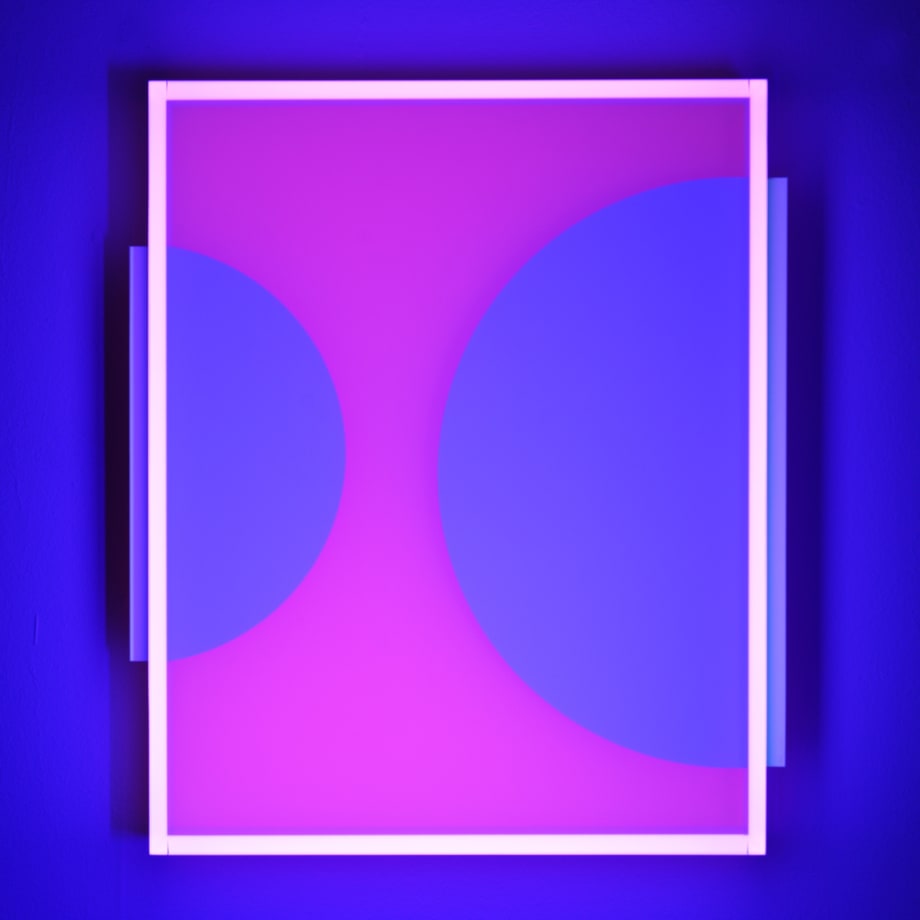 Regine Schumann, colormirror satin orange and glow after düsseldorf, 2021