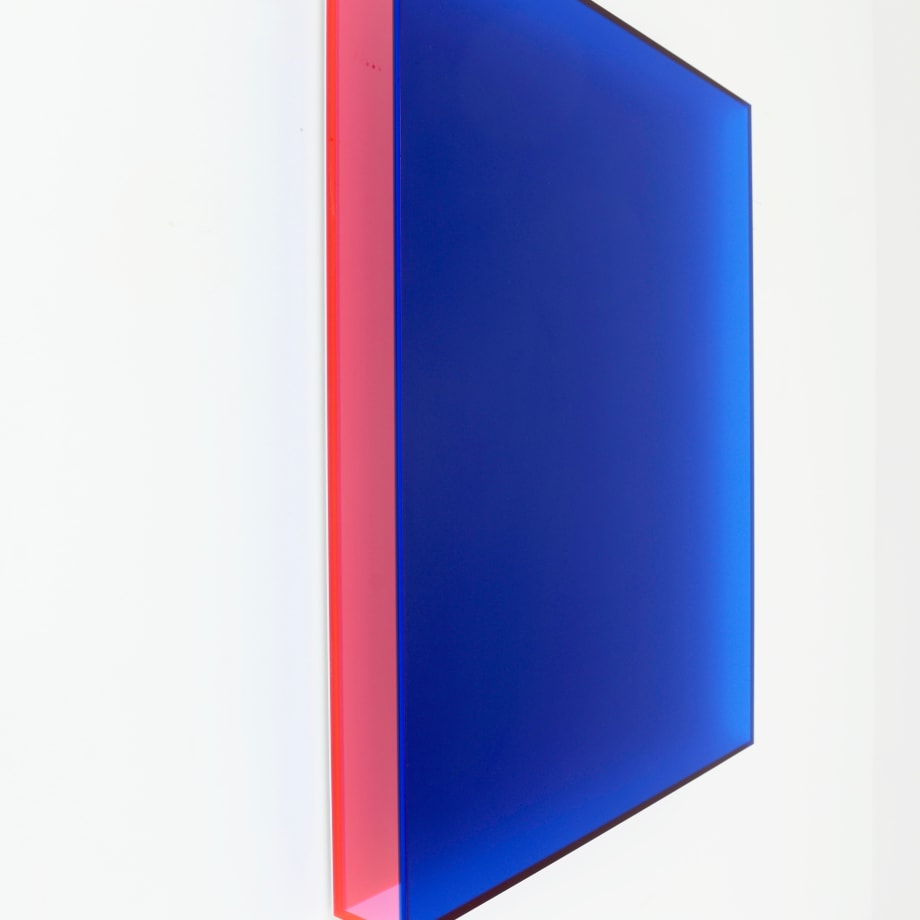 Regine Schumann, Colormirror satin blue transparent pink blue Barcelona, 2024