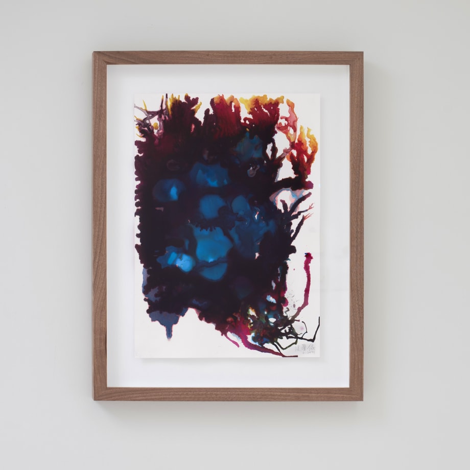 Sophie Hing Yee Cheung, CMYK Painting: Withered Flowers and Tree Cross Sections, 2024
