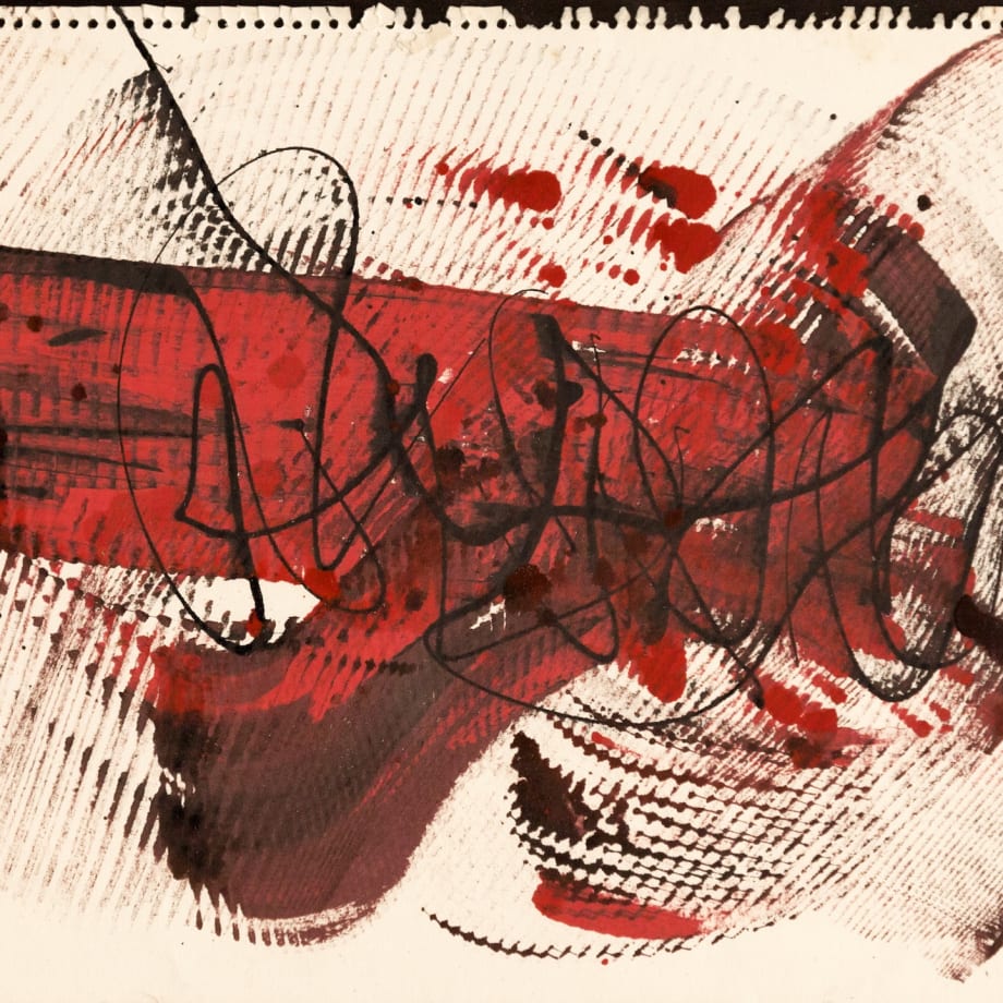 Yasuo Sumi, Untitled, 1958, 26x37 cm, mixed media on paper