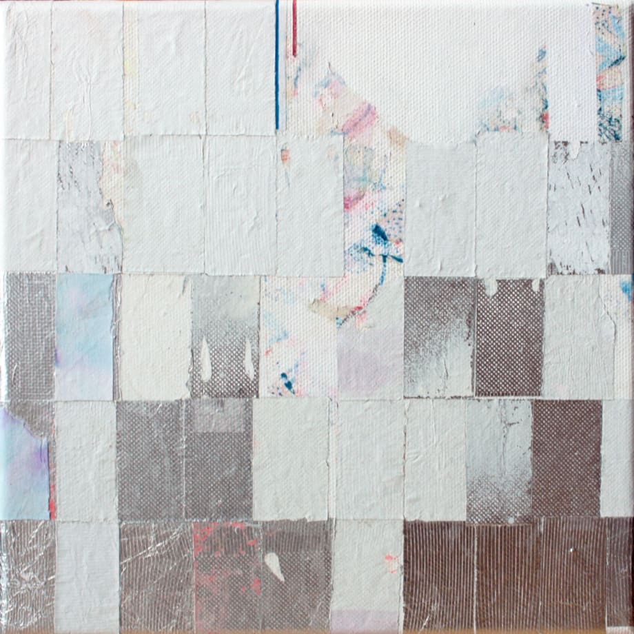 Viviana Valla, Quietly Dissovled 2015, 20 x 20cm, mixed media on canvas