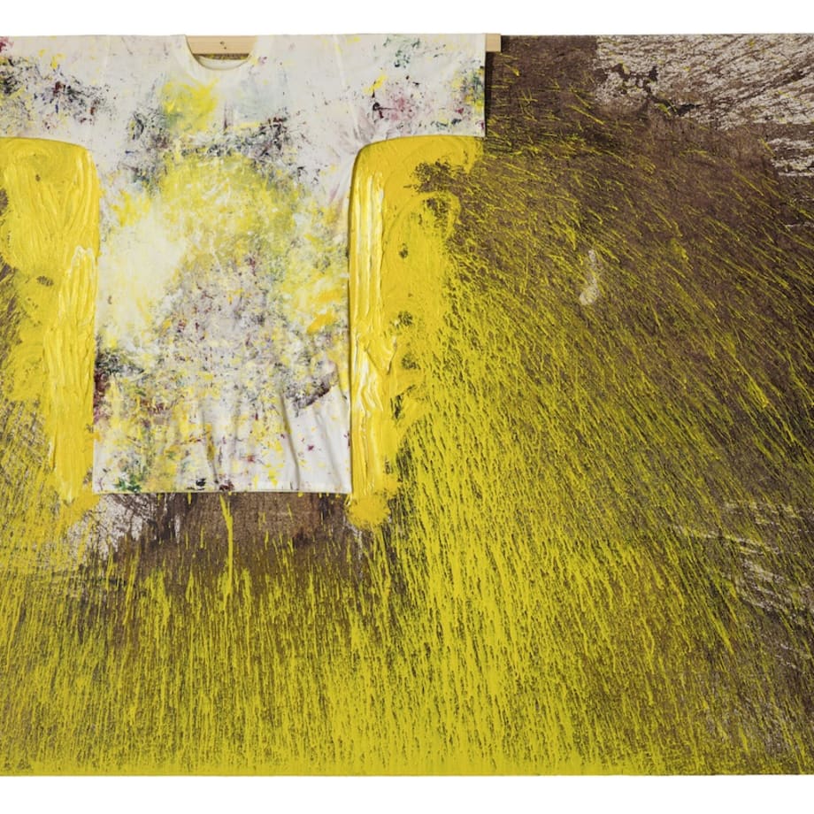 Hermann Nitsch, 79.malaktion, 2018 Mistelbach, 200x300cm, mixed media on canvas. Courtesy Fondazione Morra, ABC-ARTE