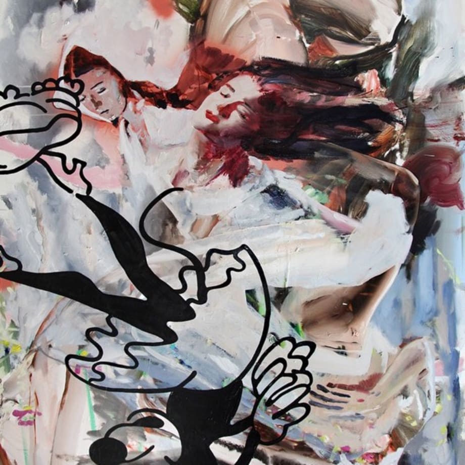 Sophia Hewson, Untitled (self portrait), oil on board, 80 x 58cm.