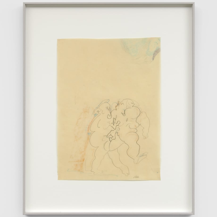 Cat Roissetter Study For King's Maid Dream II, 2020 Coloured pencil, graphite, crayon on linseed, turps and cooking oil primed...