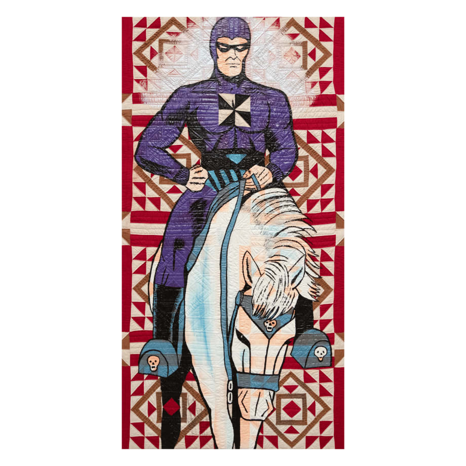 Ronnie Cutrone, The Phantom, 1996-99, 145,8x112,8, acrylic on quilt