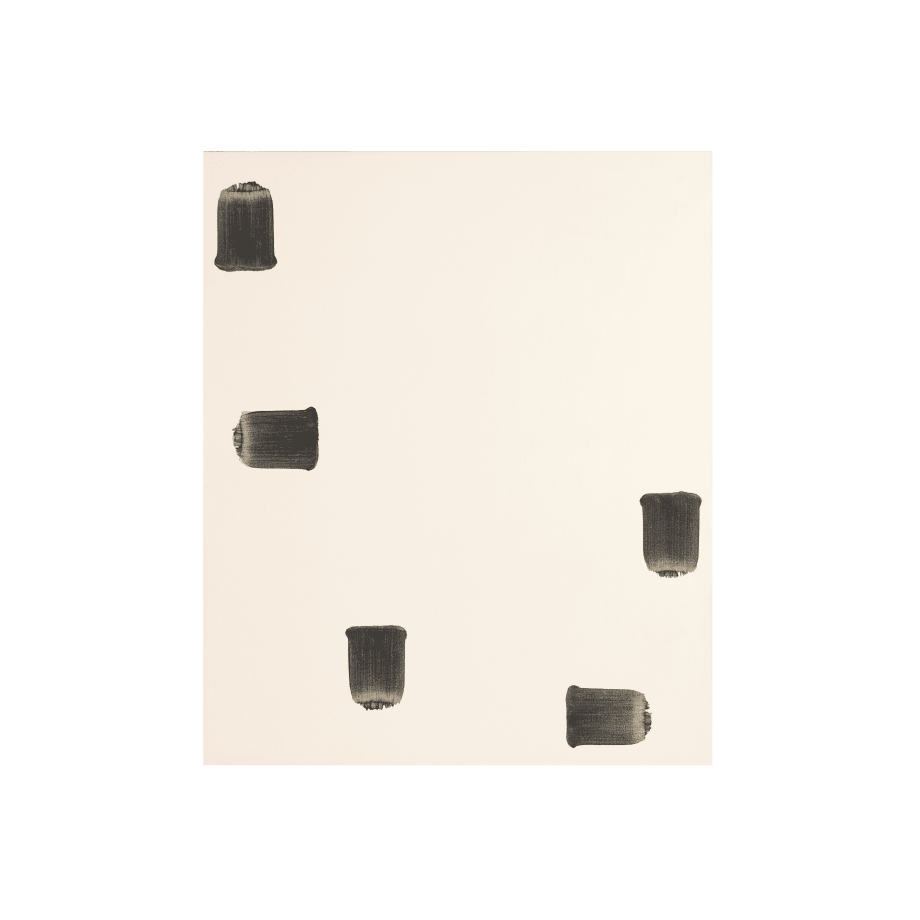 Lee Ufan, Correspondance, 1994, cm 120x100, oil and mineral pigments on canvas