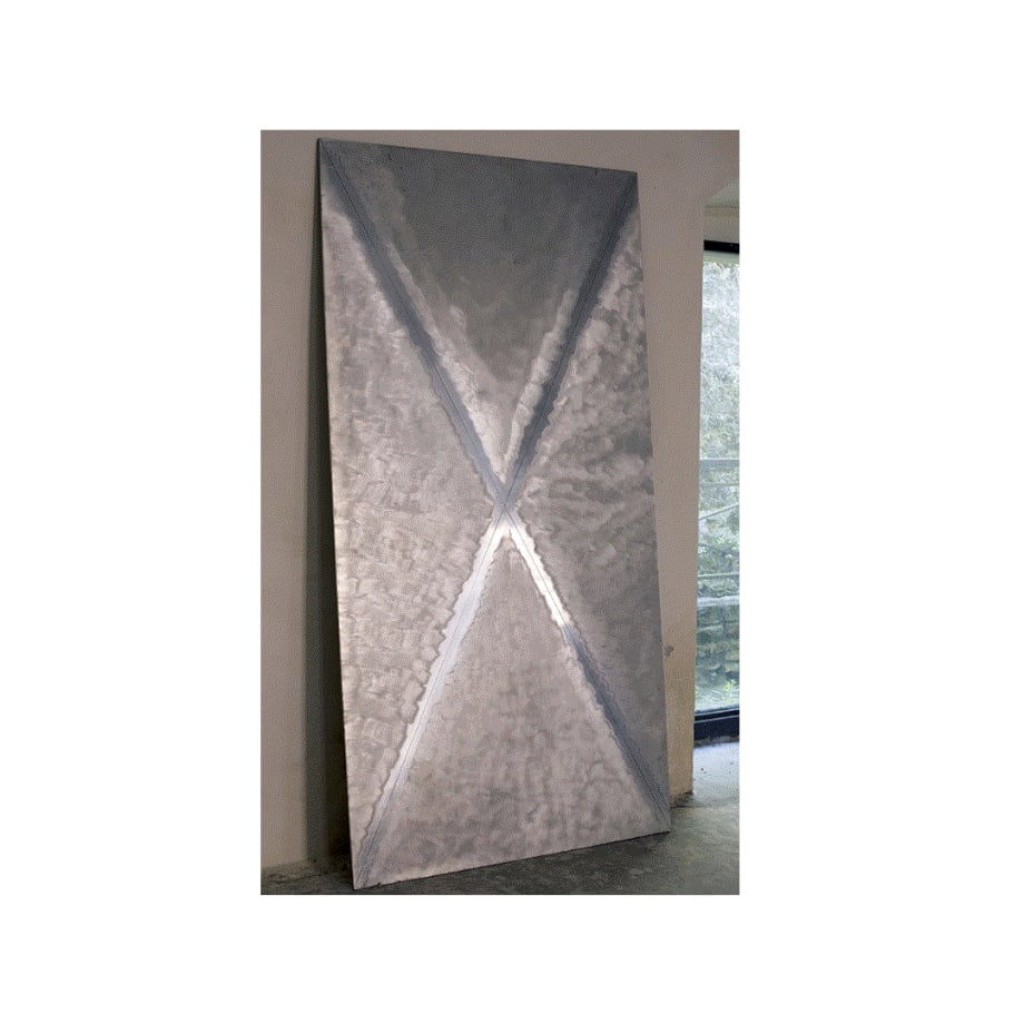 Paolo Icaro, Misura dal corpo diagonali, 1972, paralluman, cm 200x100x2.5