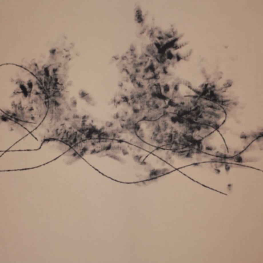 Black Pine / Wave, 2024, 250 x 300cm, India ink and acrylic on paper, mounted.