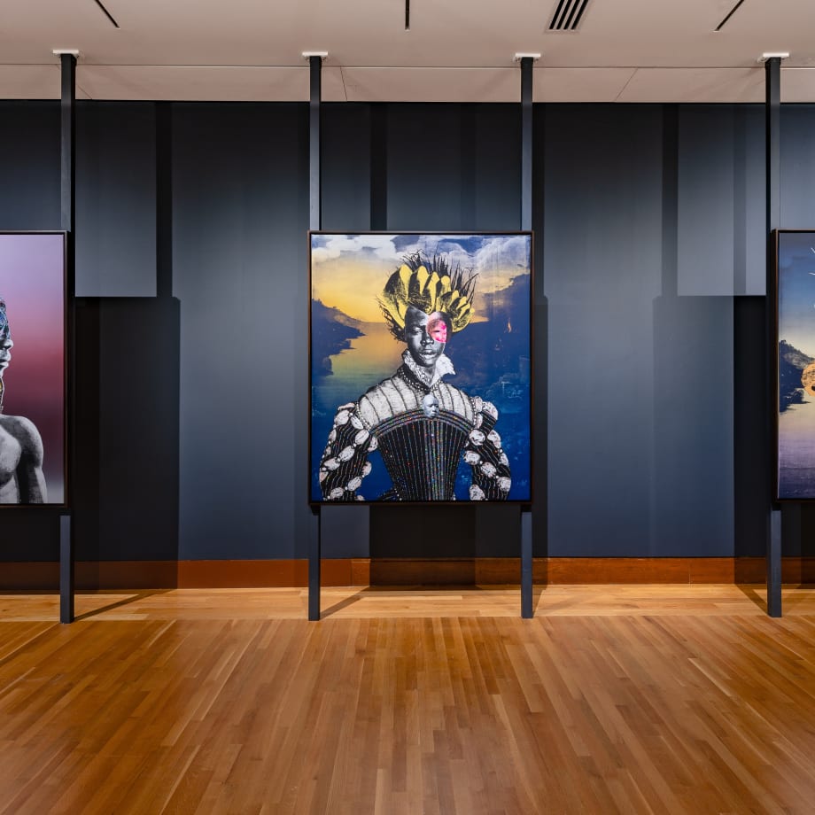 Raphaël Barontini: I live a journey of a thousands years. Installation views. Courtesy Currier Museum of Art. Photos by Morgan Karanasios.