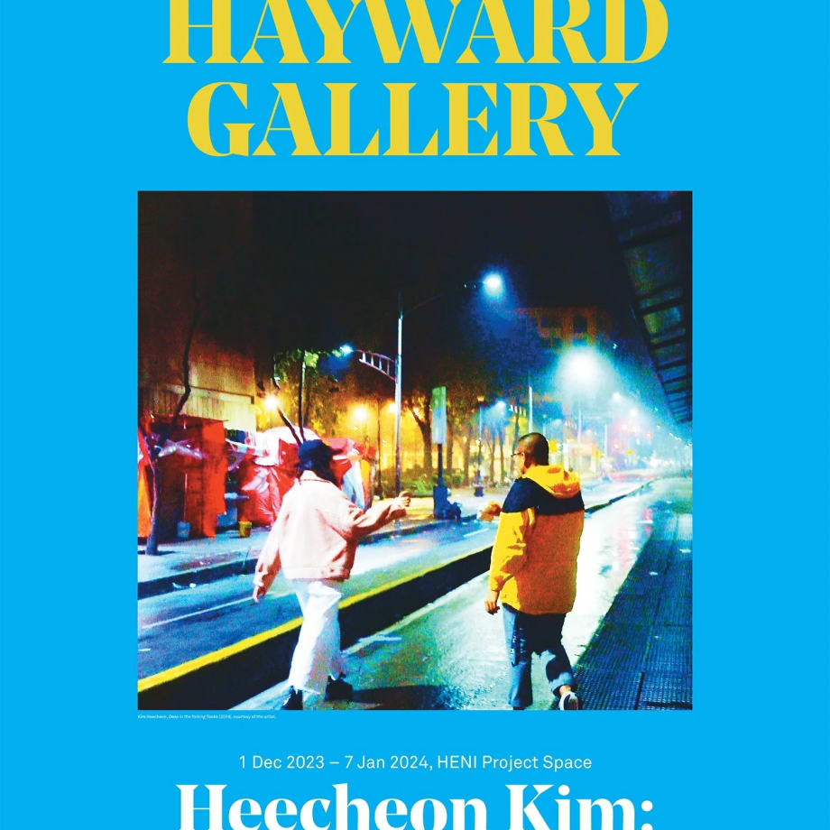 Exhibition poster, Heecheon Kim: Double Poser, Hayward Gallery HENI Project Space, London.