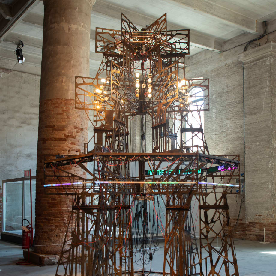 Lee bul. Installation view, Aubade V, May You Live in Interesting times, 58th Venice Biennale, 2019.