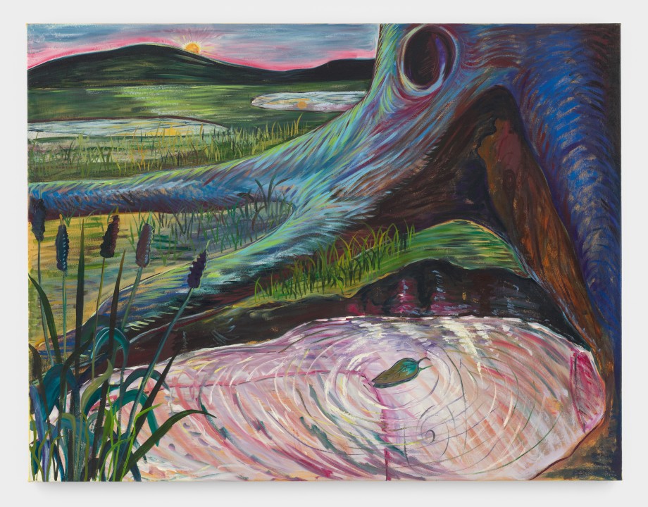 Receding Flood, 2023, oil on canvas 135 × 175 cm (53 ⅛ × 69 in)