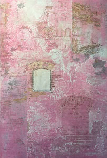 Vipul Badva Overlapping Reality 6-10 Acrylic on Paper 16.5 x 11 in