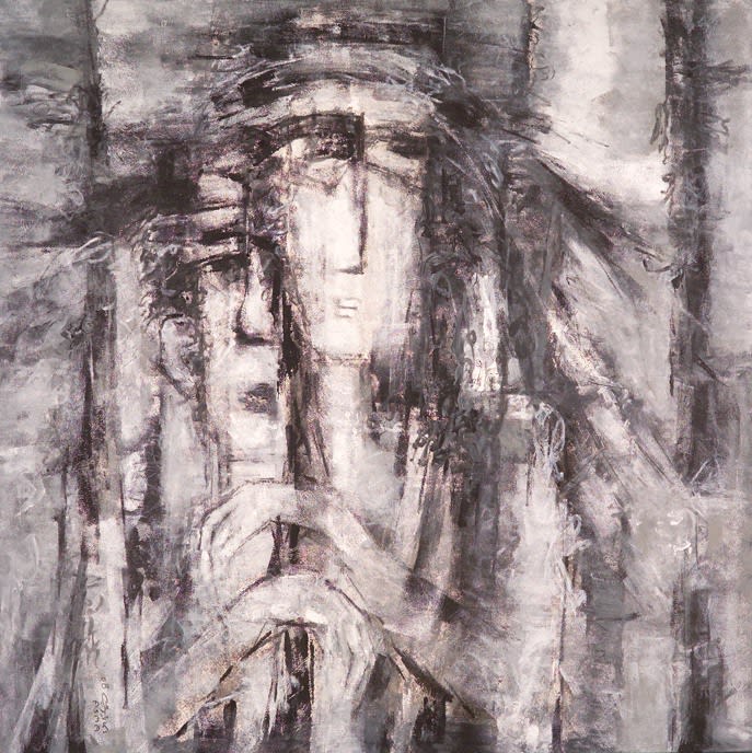 Qana, 2008 Mixed Media on Canvas 150 x 150 cm