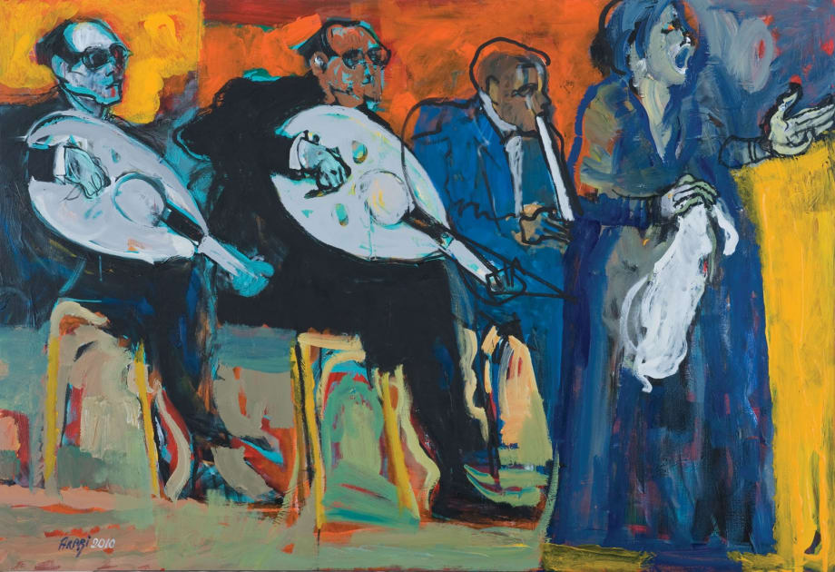 Mohammad Al-Qasabji + Mohammad Al-Qasabj, 2010 Acrylic on Canvas 130 x 190 cm