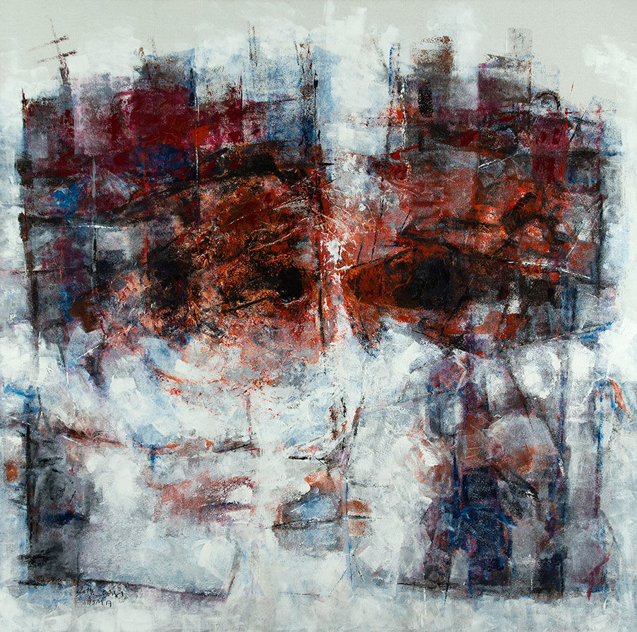 The Witness, 2014 Acrylic on canvas 150 x 150 cm