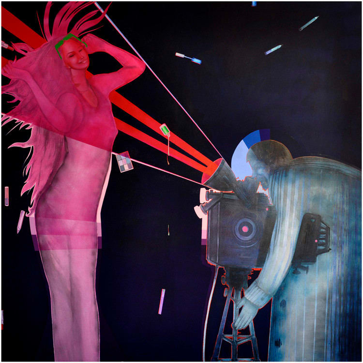 Hommage à Al-Beik, 2009 Acrylic on Canvas 180 x 180 cm