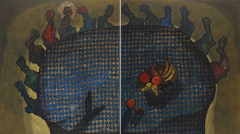 The Secret Dinner, 2009 Mixed Media on Canvas 190 x 340 cm