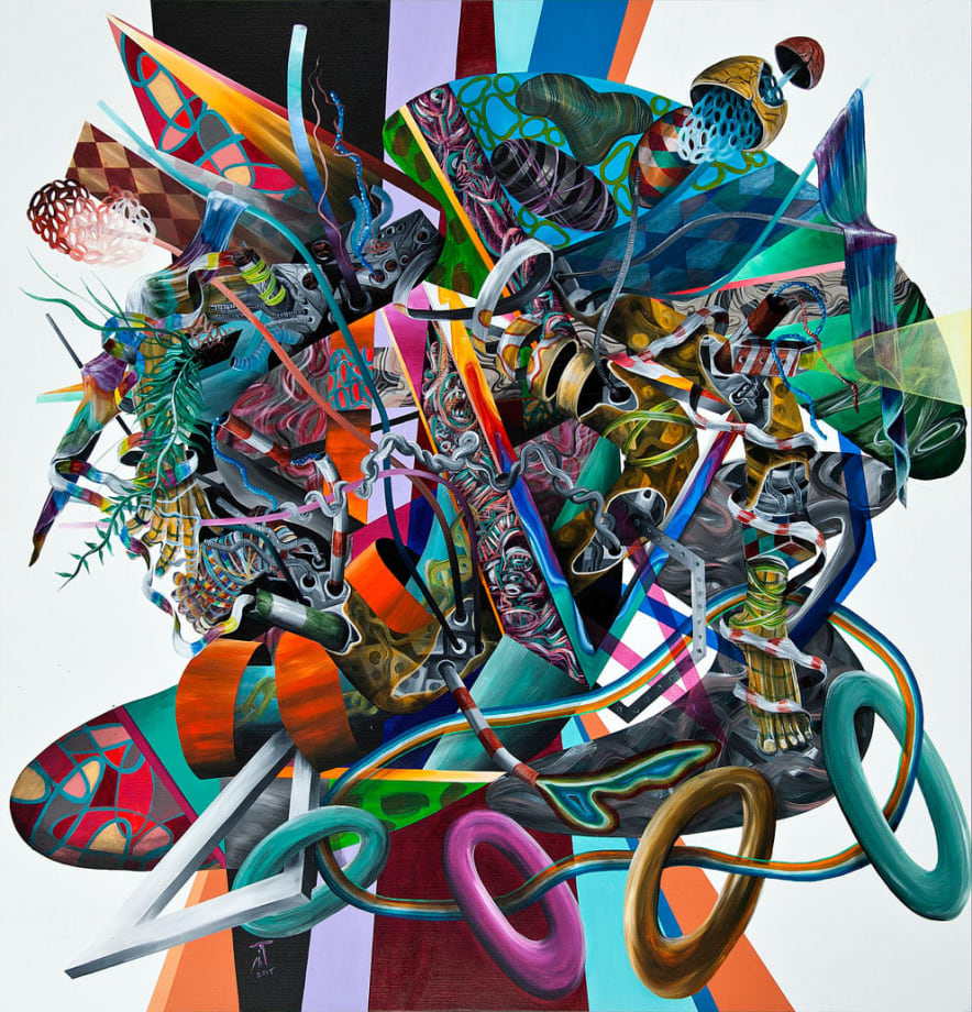 Machine Hearts 12, 2015 Acrylic on canvas 208 x 200 cm