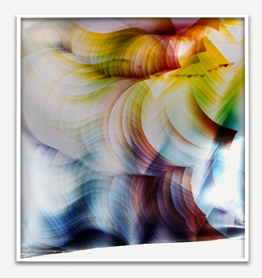 Mariah Robertson 296, 2017 Unique C-print Image: 50 x 53 in, 127 x 134.6 cm Frame: 51 1/2 x 54 1/2 in, 130.8 x 138.4 cm