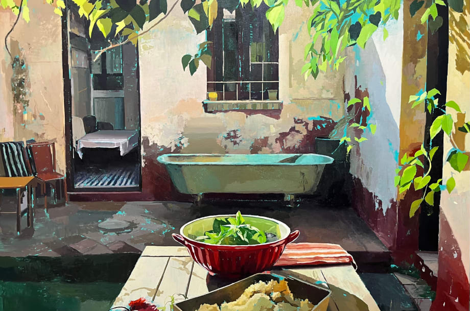 Antonio Barahona Albahaca, 2025 Oil on panel 97 x 146 cm