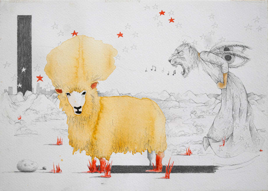 Sandrine Llouquet The Chymical Air, 2018 pencil, watercolor on paper 25.3 x 35.5 cm 10 x 14 in