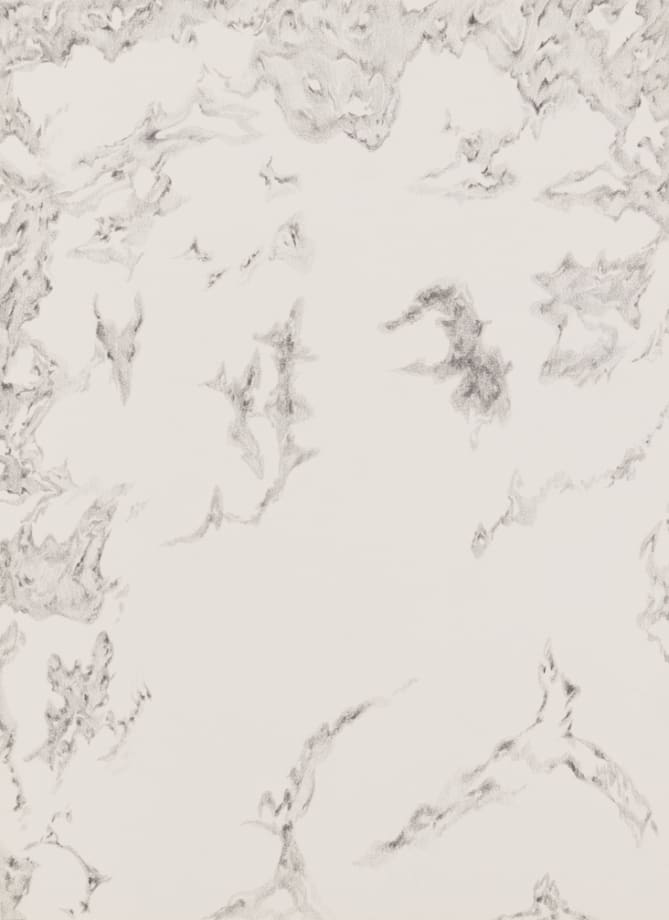 Razan Al Sarraf Salt of the Earth ft. geologic ghosts (Shuwaikh I), 2025 Black colored pencil on paper 29.7 x 42 cm Series: Shuwaikh Series