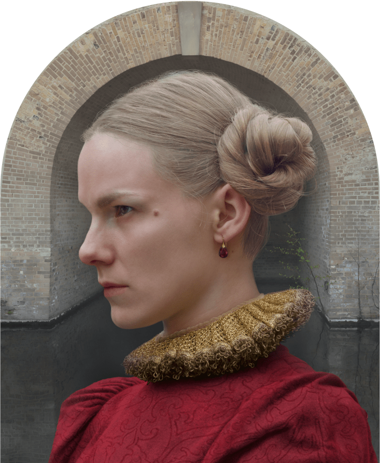 Katerina Belkina Her, 2019 Photography, Digital Painting 130 x 107 cm, 51 1/8 x 42 1/8 inch Edition of 3 plus 1 artist's proof Series: Dream Walkers Fairy Tale: King Thrushbeard by Brothers Grimm, artist signature on verso